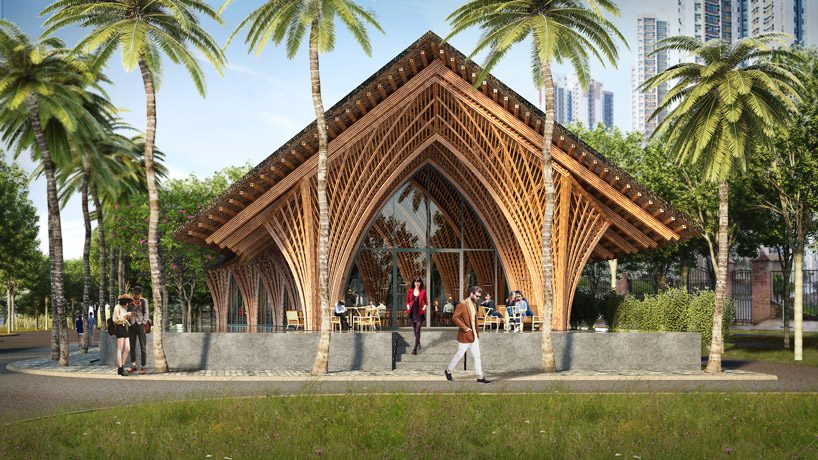 VTN architects' intricately arched restaurant in xiamen uses locally-sourced bamboo - 1