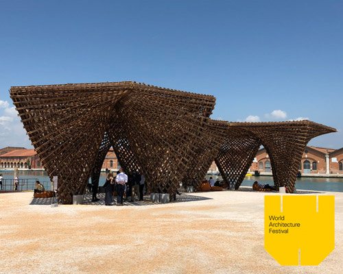 VTN's bamboo stalactite installation at the venice architecture biennale