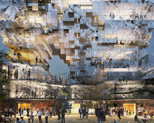 MVRDV plans office building in south germany with reflective fragmented façade