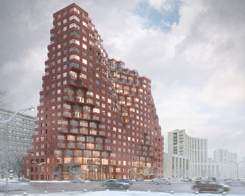 MVRDV's 'symbolic gateway to moscow' will feature red ceramic façades