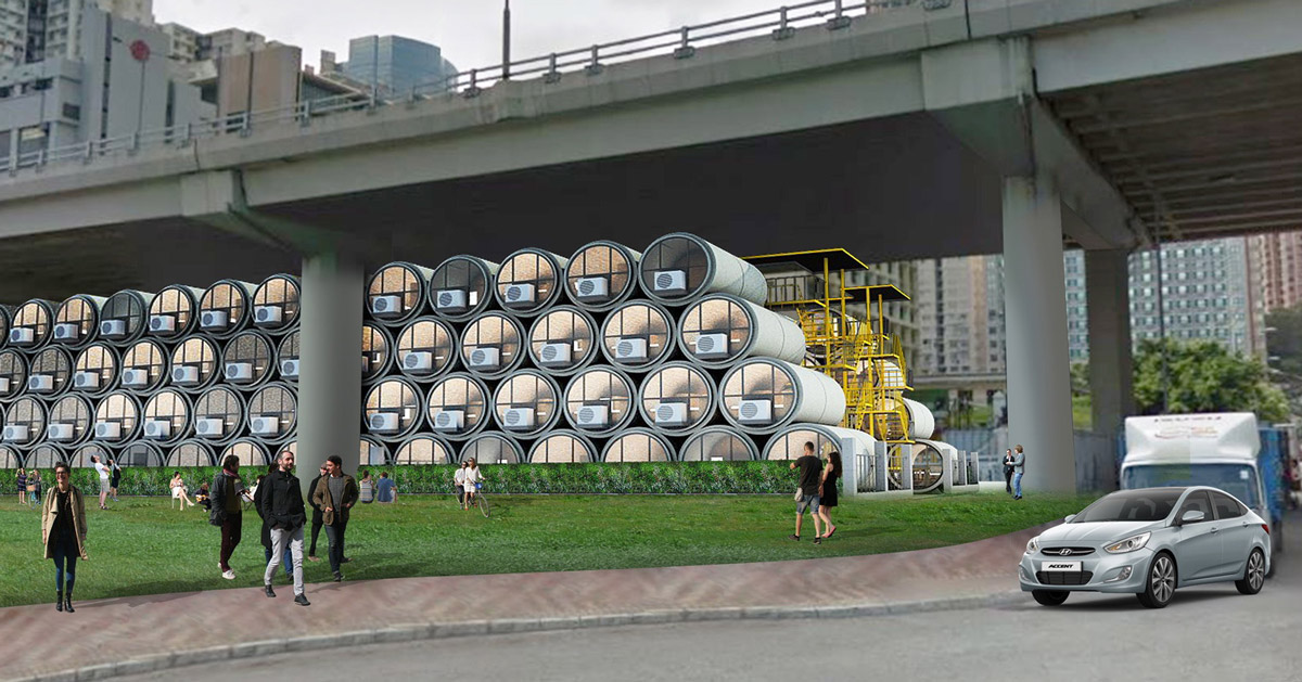 concrete pipes offer space for microhome tube housing of the future