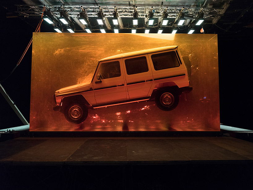 mercedes benz installation g-class naias ambur cube designboom