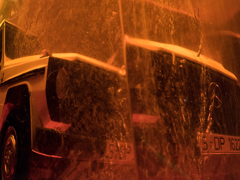 mercedes benz installation g-class naias ambur cube designboom