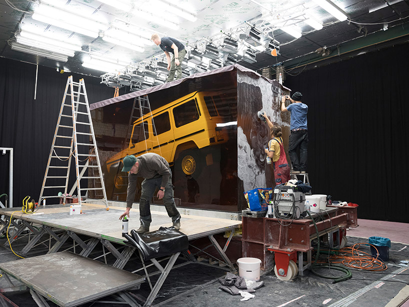 mercedes benz installation g-class naias ambur cube designboom