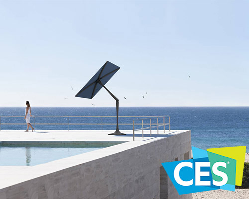 sunflower is the $8,000 robotic umbrella, music player and security camera that follows the sun
