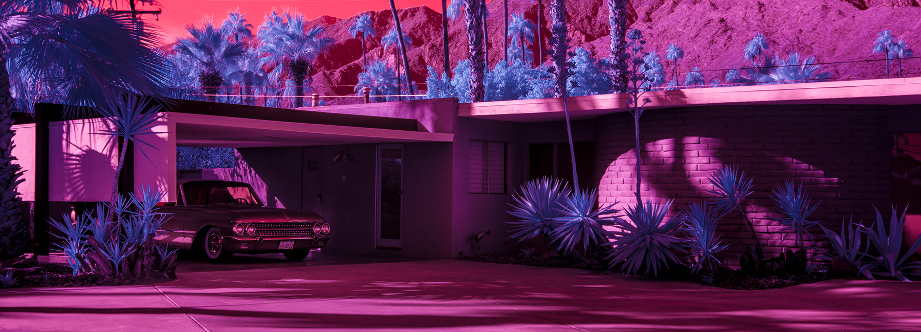 palm springs packs a punch in these infrared shots of modernist architecture eye-candy