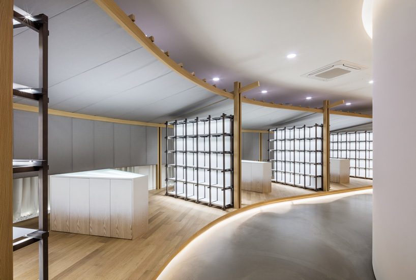 ginseng showroom by sml + the cornerz reinterprets traditional cultivating structure as retail area