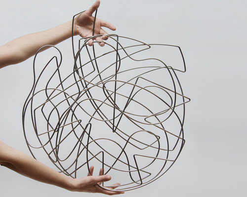 this jumble of whimsical wire is actually a collection of handmade hangers