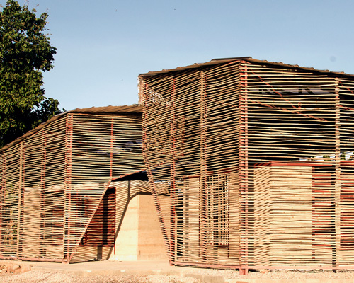 min tu won school for refugees and migrants is built with rammed earth and bamboo