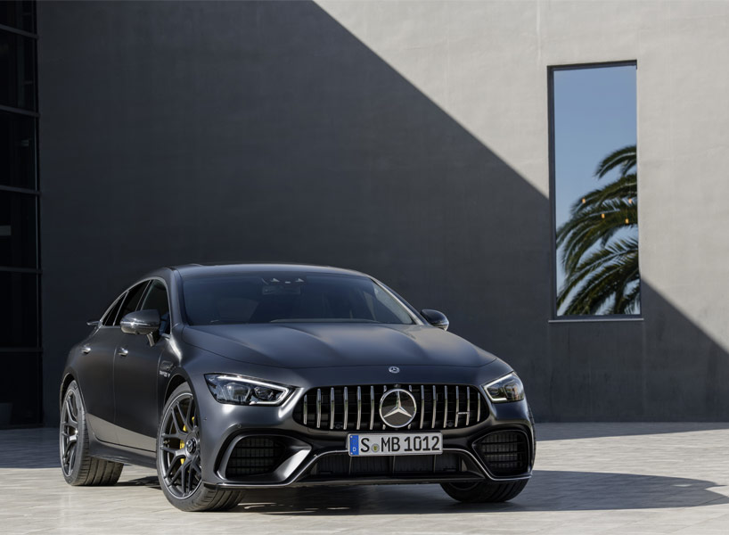 Form design idea #389: mercedes-AMG GT 4-door coupe blends functionality into race-car form