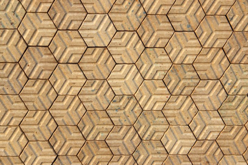 from trash to tiles the trashpresso upcycles waste into architectural décor