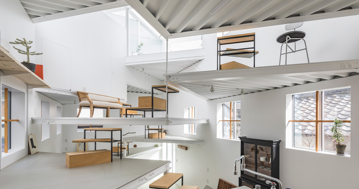 tato architects designed an unorthodox living arrangement in japan