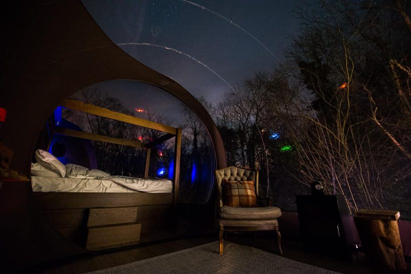 transparent bubble domes in ireland offer guests a chance to sleep under the starry sky