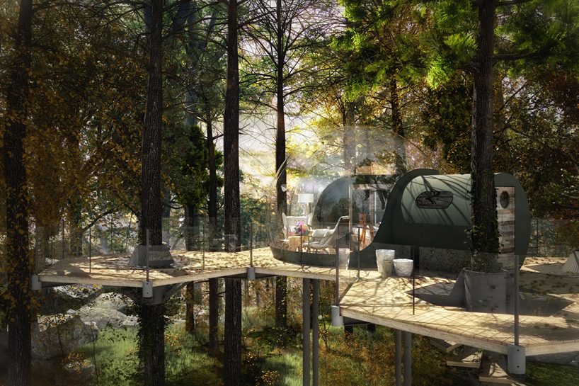 transparent bubble domes in ireland offer guests a chance to sleep under the starry sky