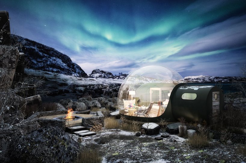 transparent bubble domes in ireland offer guests a chance to sleep under the starry sky