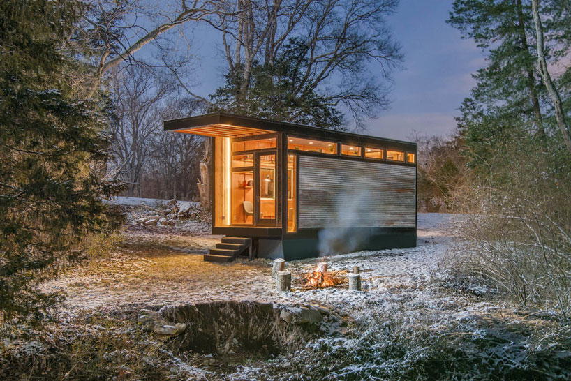 a tiny  prefab cabin for cases of writer s block designed 