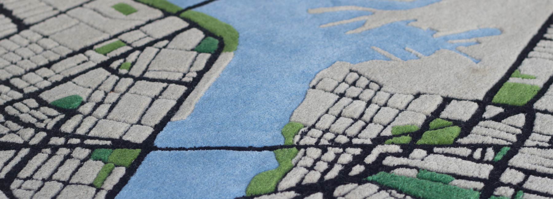 3D new york city carpet by shift perspective depicts manhattan's landscape