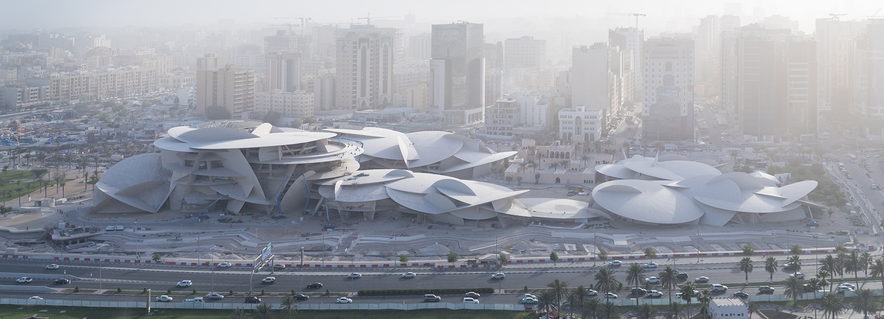iwan baan photographs jean nouvel's qatar national museum as it moves towards completion