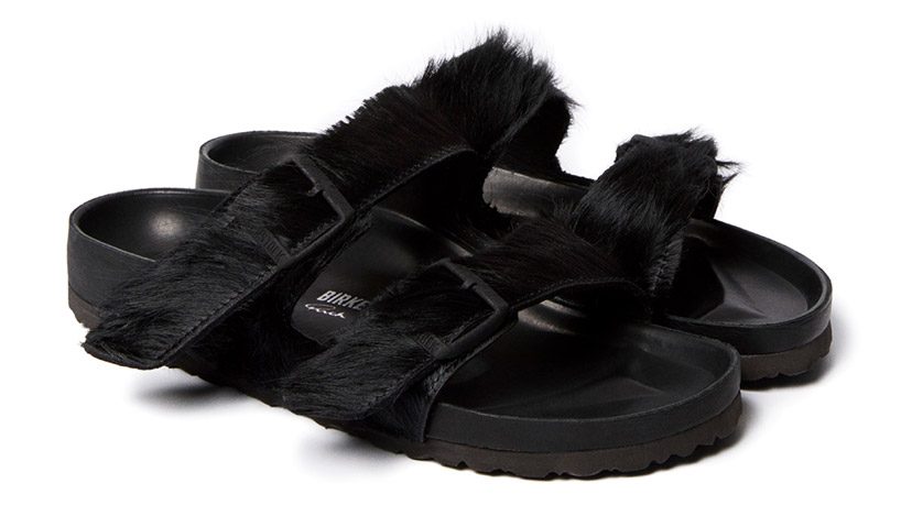 the rick owens X birkenstock: styles in felt, leather and