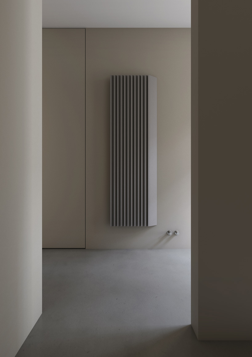 alberto meda designs modular radiator with pleated surfaces for tubes