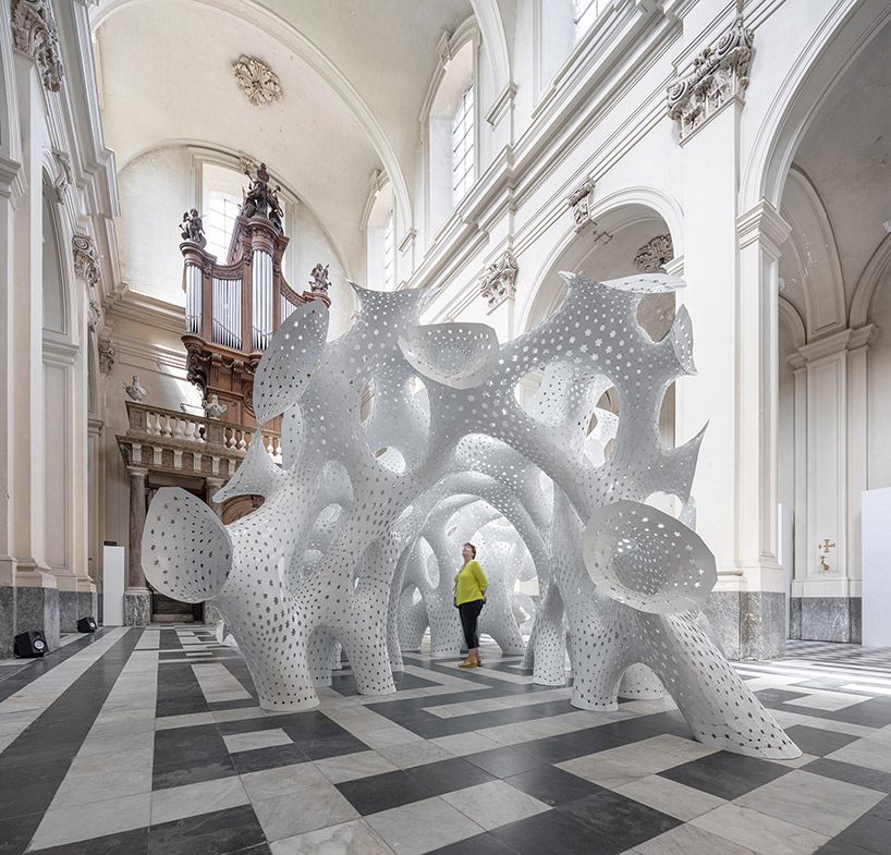 marc fornes theverymany nonlin lin pavilion bruges triennale