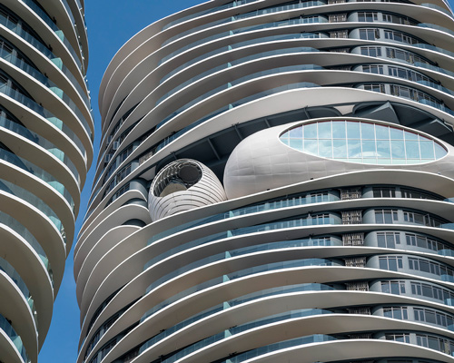 SPARK completes a pair of sinuous condominium towers in malaysia