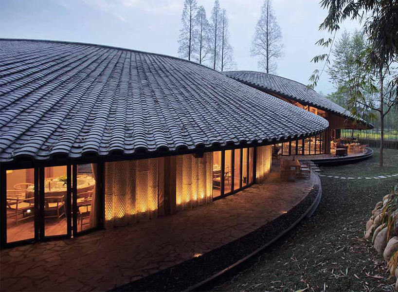 archi-union's bamboo pavilion in china is shaped like a ...