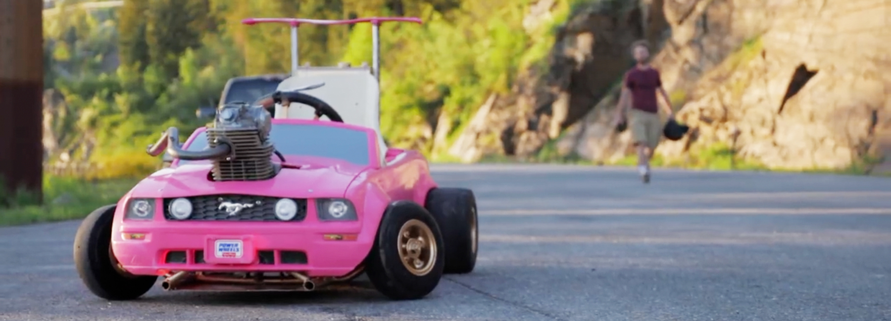 barbie mustang gets a 240cc engine upgrade taking its driver to a lifethreatening edge