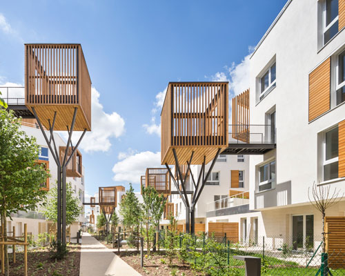 apartment complex by brenac & gonzalez is a fragmentation of built mass