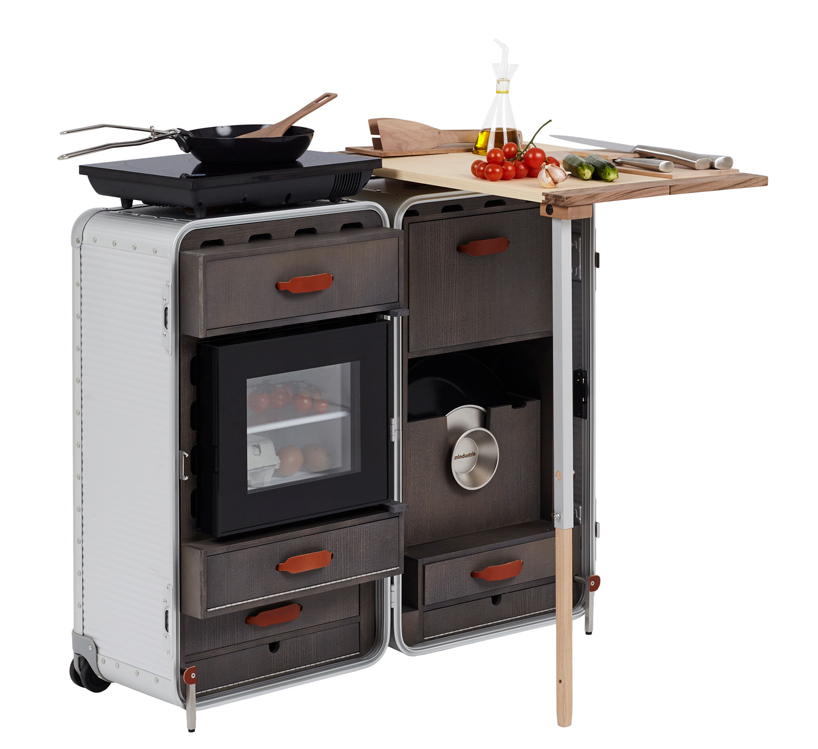 marc sadler packs the kitchen in a suitcase with portable cookstation for FMP