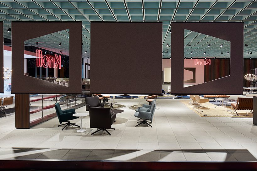 OMA's design for knoll pavilion at salone del mobile 2018 designboom