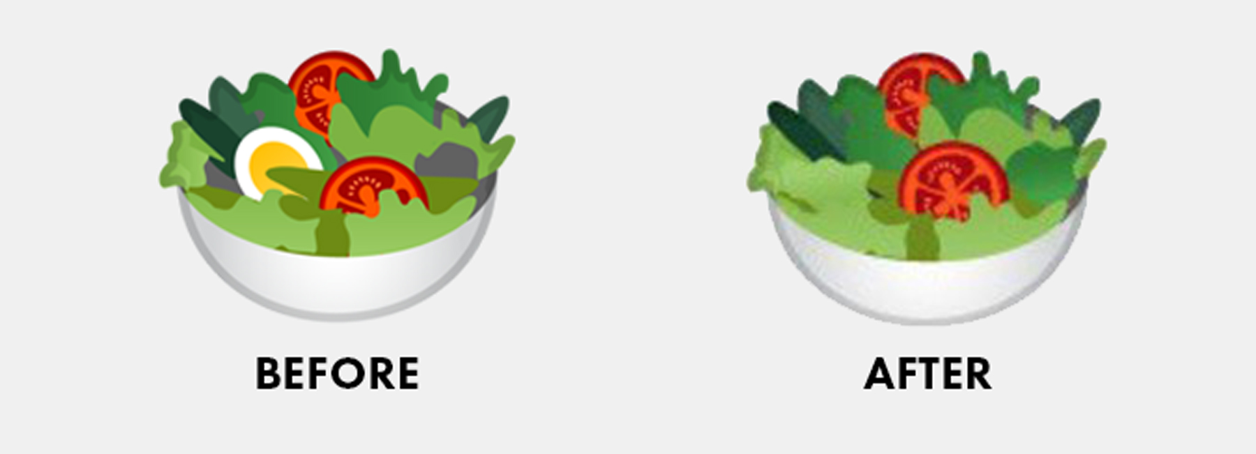 google makes salad emoji vegan by removing the egg in a bid to be more(02)