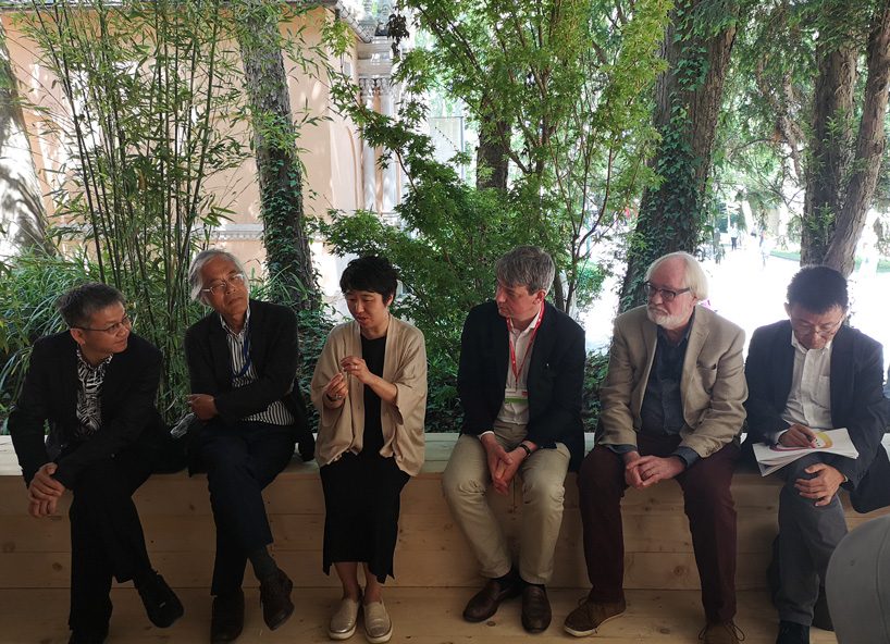 the japanese pavilion uses 42 drawings as instruments to document and evaluate life and architecture