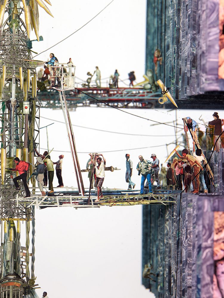 dustin yellin glass rocket waterfall