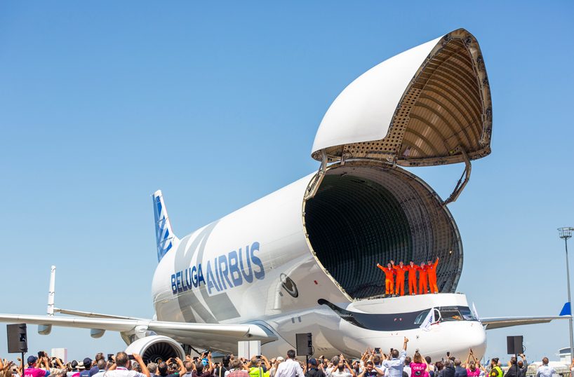 a whale in the sky: the airbus beluga XL takes its maiden flight