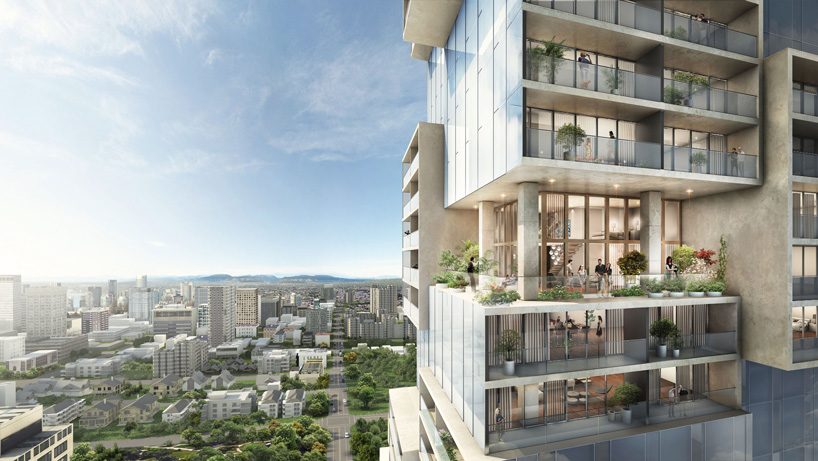 ole scheeren designs twin residential towers with offset volumes to resemble vancouver's diverse streetscape - 2