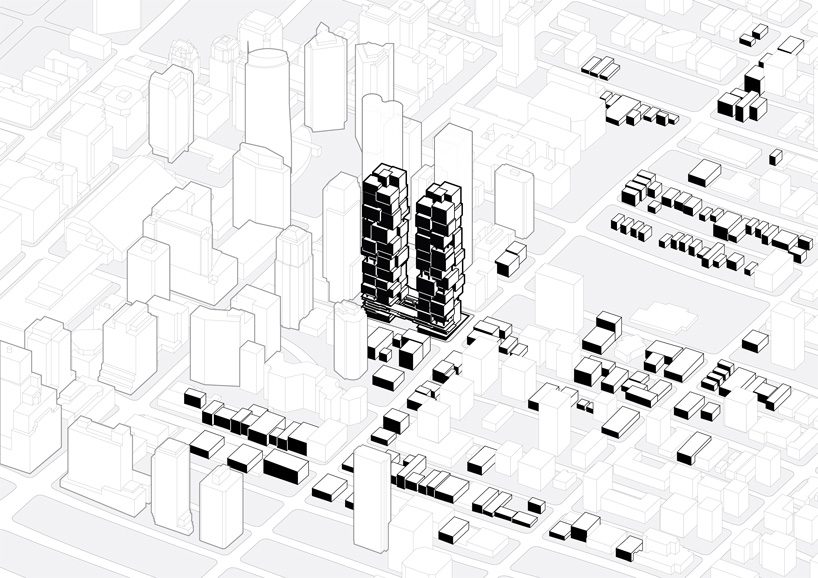 ole scheeren designs twin residential towers with offset volumes to resemble vancouver's diverse streetscape - 5