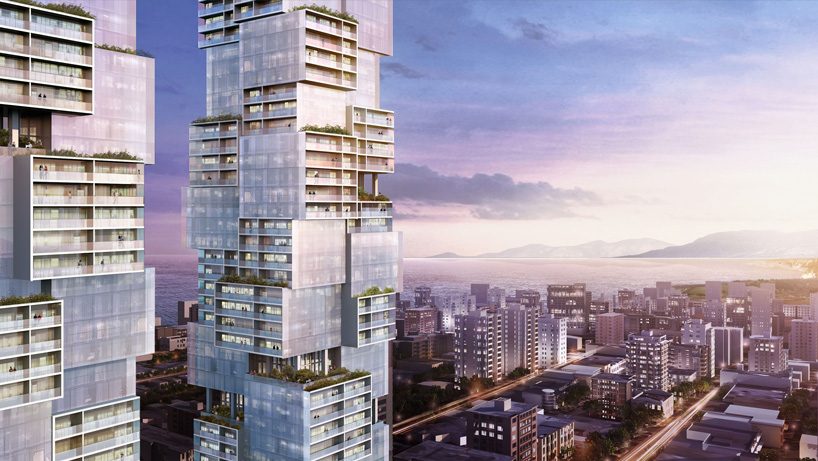 ole scheeren designs twin residential towers with offset volumes to resemble vancouver's diverse streetscape - 4