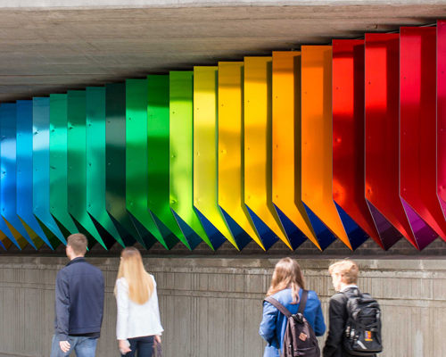 artist liz west's first permeant installation, colour transfer, redefines paddington bridge