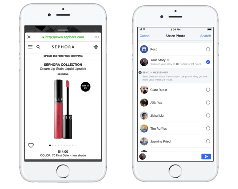 facebook instagram augmented reality