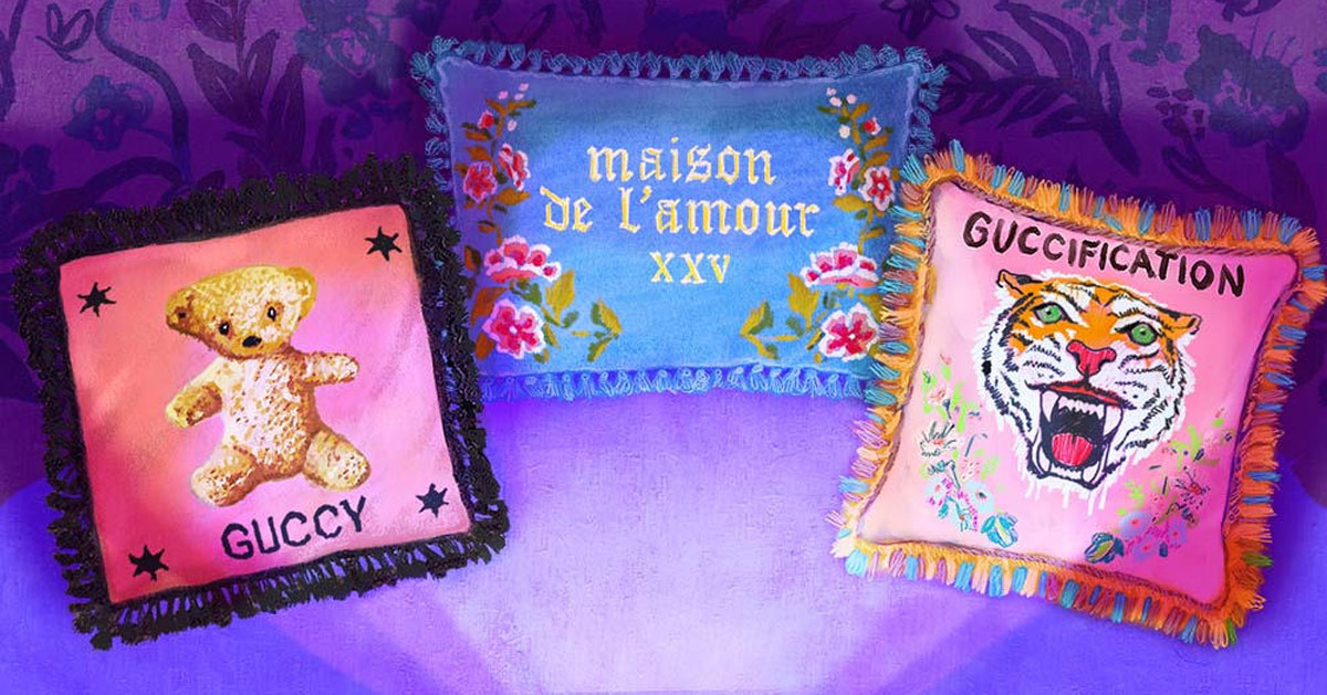 the gucci décor 2018 collection captures a rich history of italian