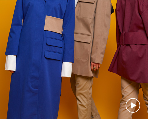okewa weaves waterproof rainwear from 100% recycled plastic bottles