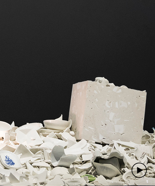 bentu experiments with furniture made of everyday ceramic waste from