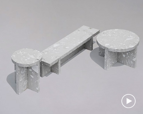bentu experiments with furniture made of everyday ceramic waste from the world's largest factory