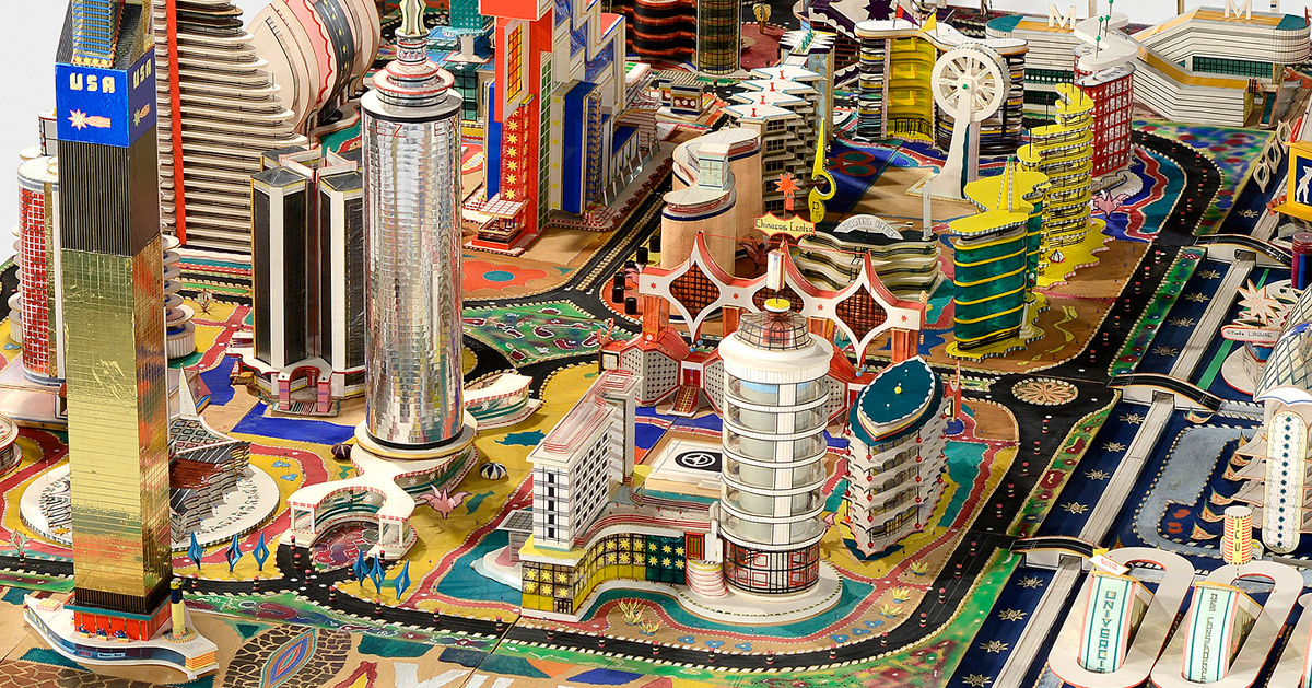the fantastical city dreams of visionary artist bodys isek kingilez at MoMA