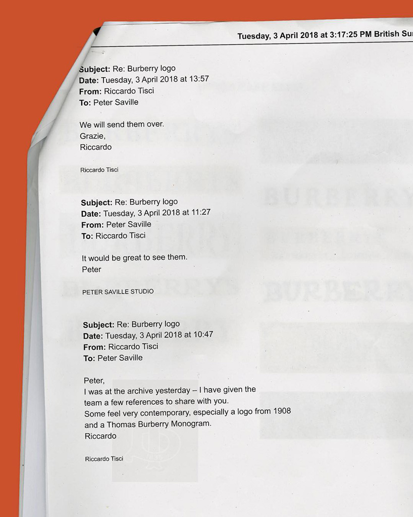 burberry reveals historical logo update in clever leaking of riccardo tisci's emails burberry logo riccardo tisci peter saville