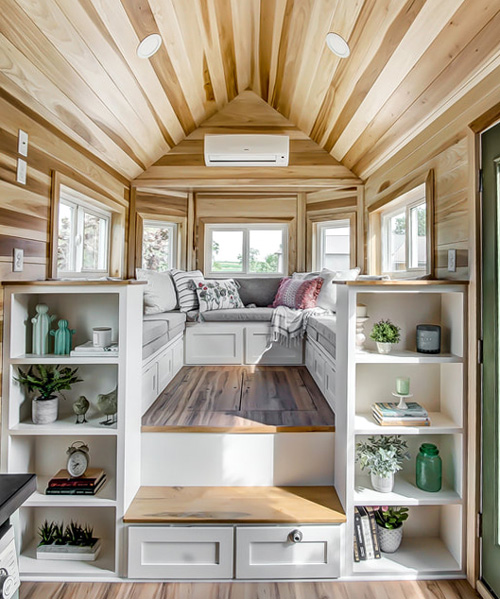 extremely functional tiny  home  on wheels packs a large  
