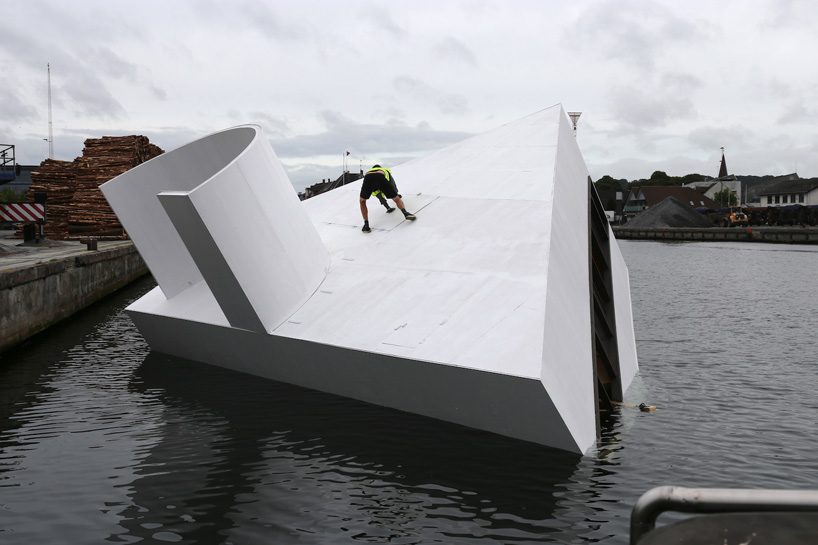 le corbusier's villa savoye floating in a danish fjord is a comment on the ‘sinking’ of modernity - 2