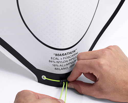 victor moynier takes cues from the sportswear industry for the design of the 'marathon' lamp