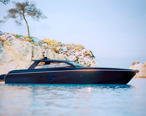 OTAM 85 GTS is a gullwing door supercar-inspired superyacht